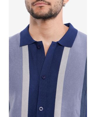 Men's Stripe Polo Sweater