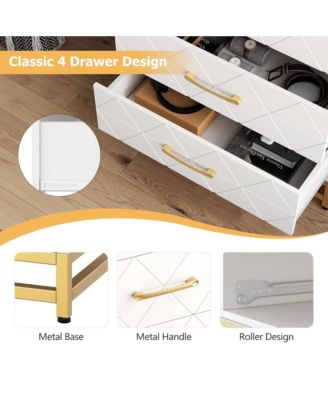 Dresser for Bedroom with 4 Drawer Dresser