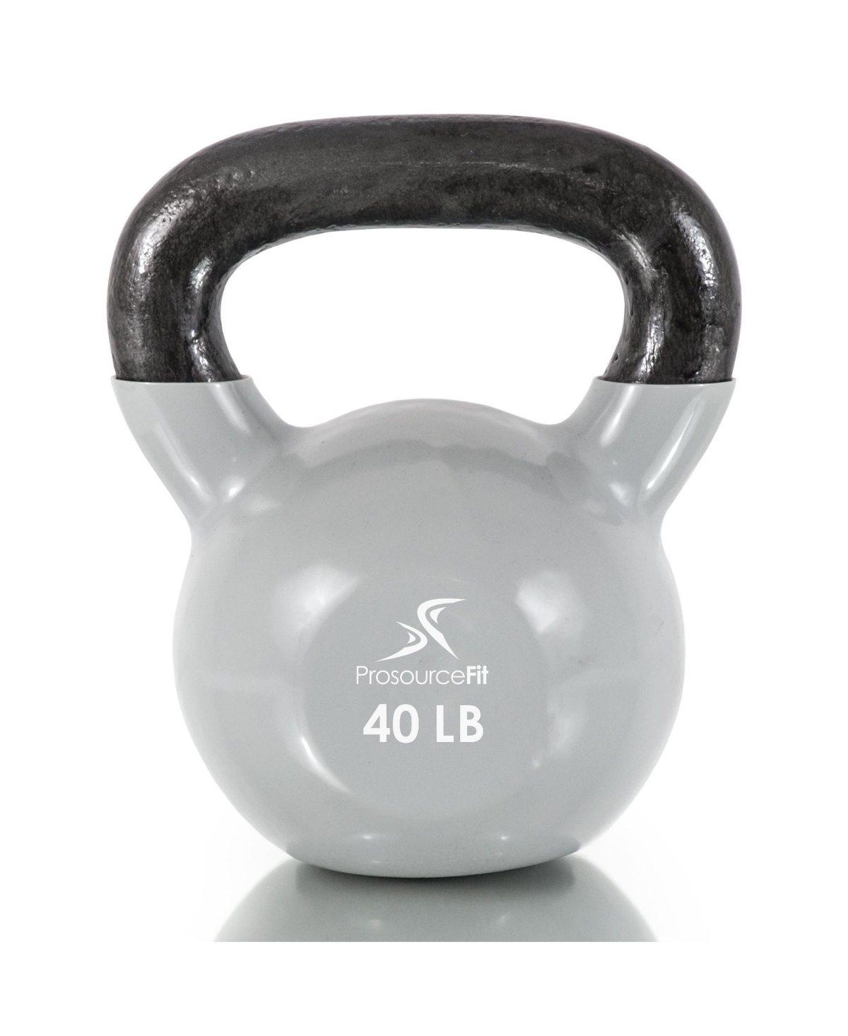 Vinyl Coated Iron Kettlebell, 40lb - Black