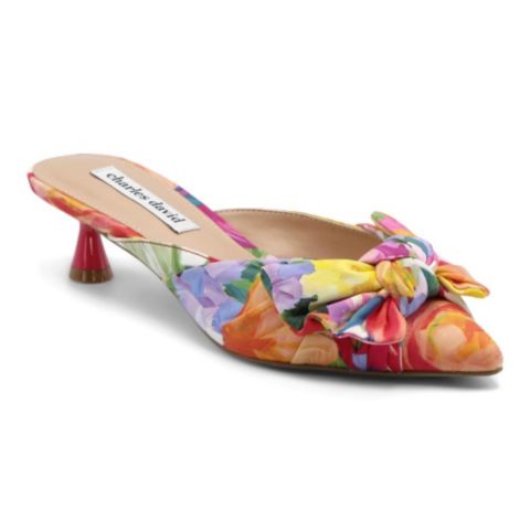 Женские сабо Charles David Alinda Low Heel Dress Mule, цвет: Розовый разноцветный