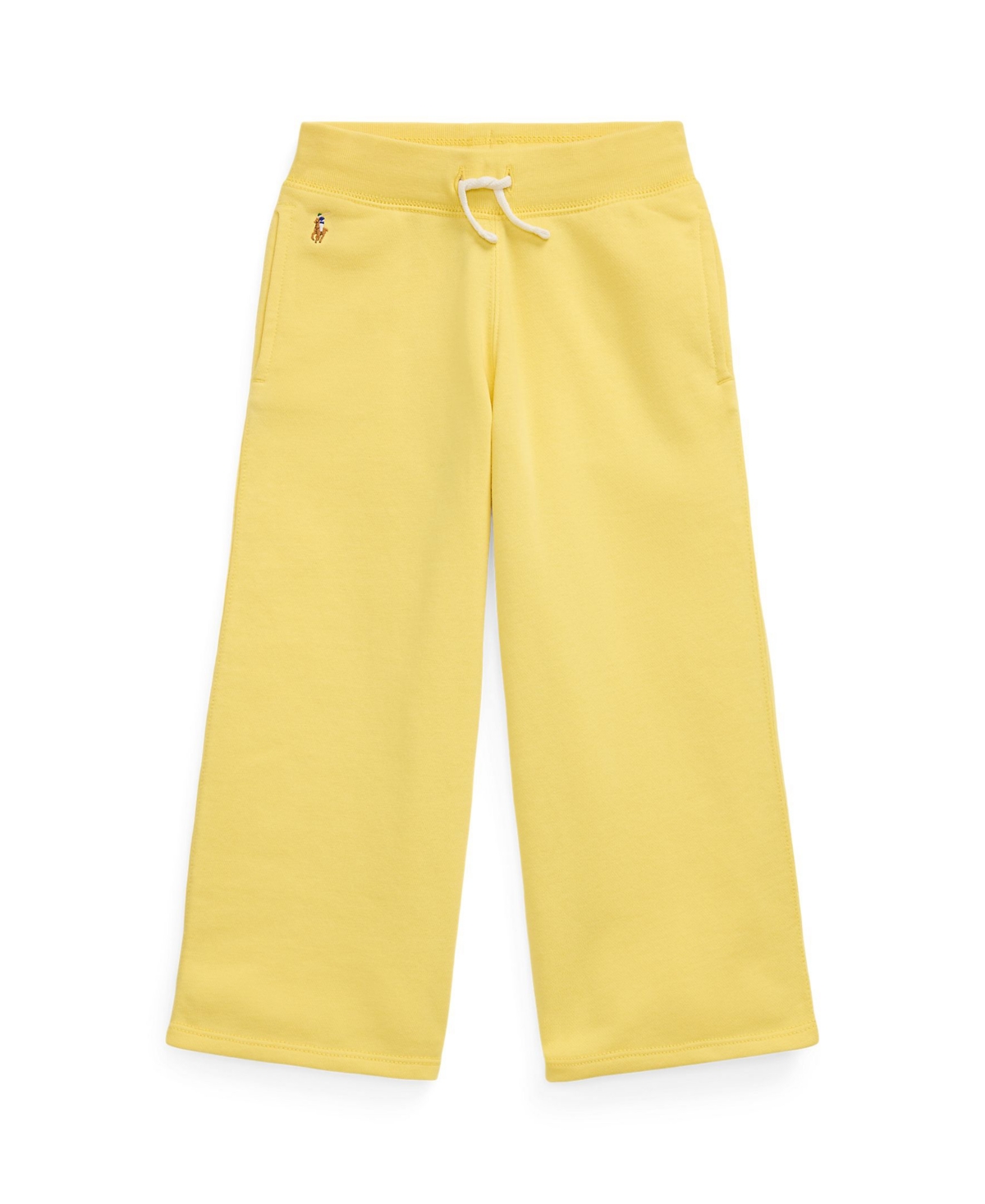 Polo Ralph Lauren Toddler And Little Girls French Terry Wide-leg Sweatpant In Yellow