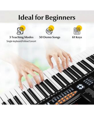 61-Key Electronic Keyboard Piano w/ 300 Rhythms 300 Timbres 50 Demo Songs