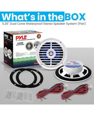 5.25-Inch Waterproof Stereo Speaker System, 100 Watts