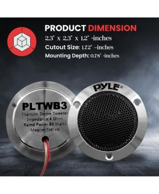 Titanium Dome Tweeter, 1.0'' Voice Coil, 80W Max, 4-Ohm, Aluminum Housing