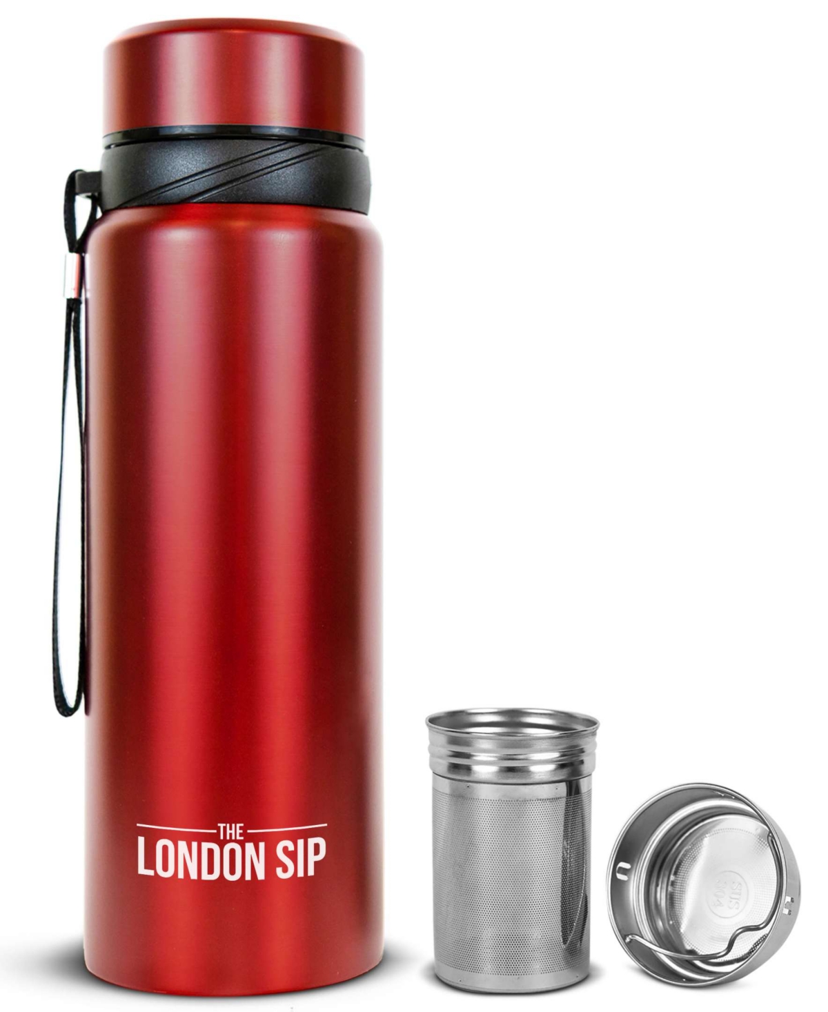 London Sip 16 Oz. Travel Tea Infuser In Red