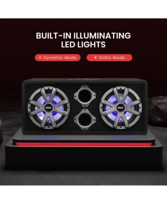 Dual Subwoofer Box System, 8'' Vented Enclosure, 800W Max, LED Lights