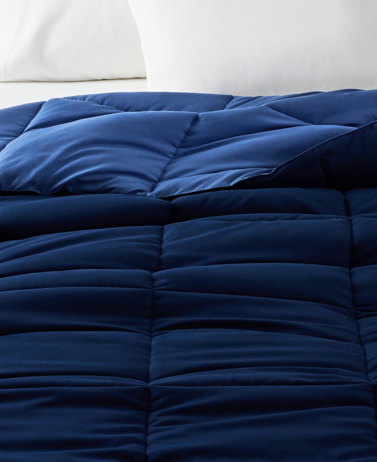 Shop Arch Studio Microfiber Down Alternative Comforter, Twin, Exclusively At Macy's In Navy
