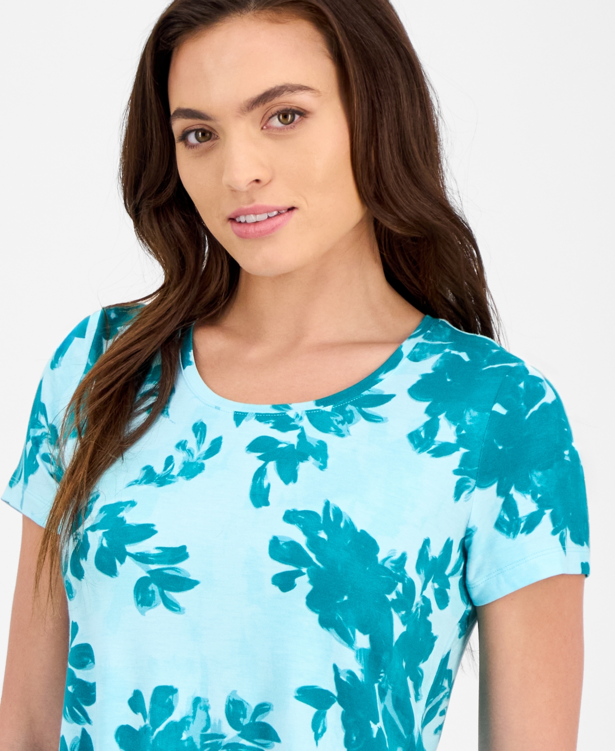 JM COLLECTION PETITE SHORT-SLEEVE TEE, EXCLUSIVELY AT MACY'S 