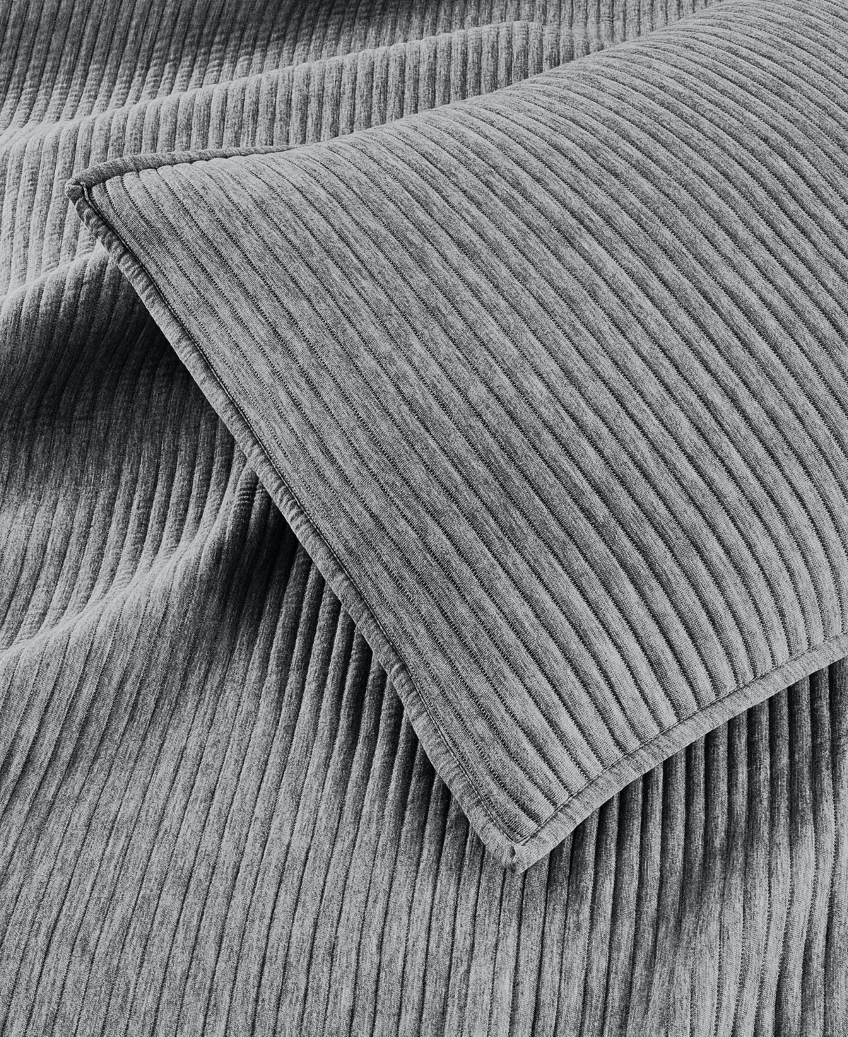 Arch Studio Heathered Jersey 3-pc. Quilt Set, Full/queen, Exclusively At Macy's In Dark Gray