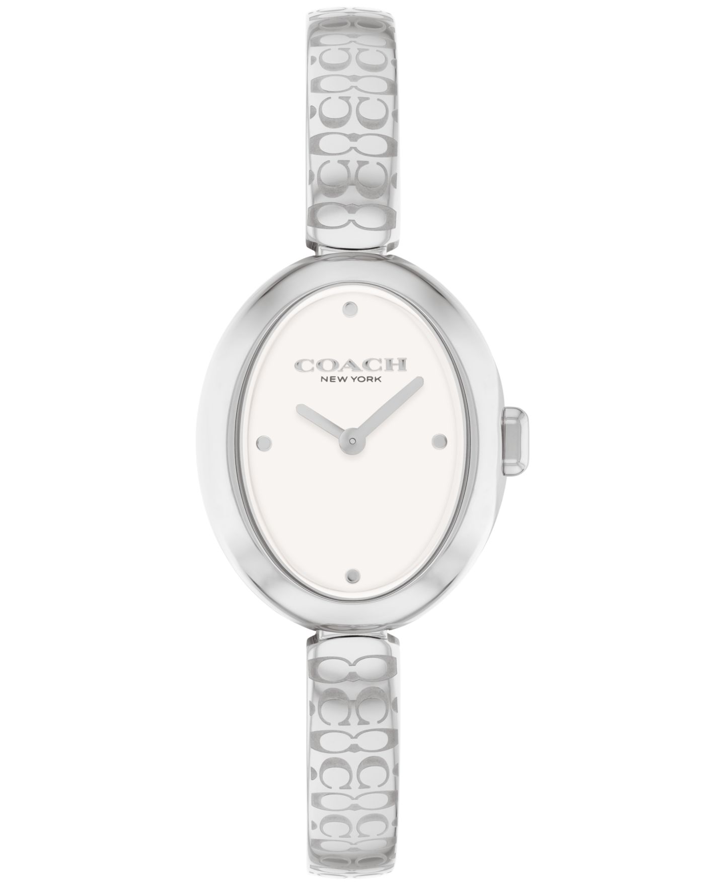 Женские часы COACH Sammy Silver Tone Stainless Steel Bangle Bracelet Watch, 22.5mm — фото 1