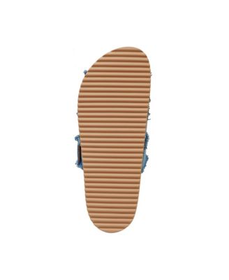 RYLEE | Frayed Fabric Footbed Sandals