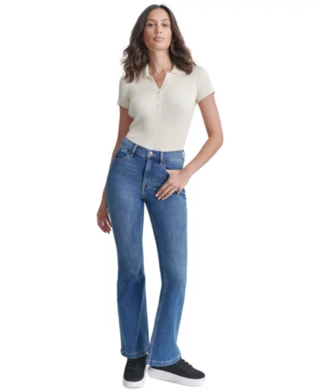 Petite High-Rise Flare-Leg Jeans - Dekalb