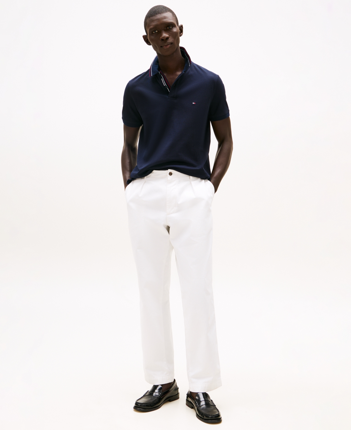 Tommy Hilfiger Men's Big & Tall Placket Interest Classic-fit Polo Shirt In Desert Sky