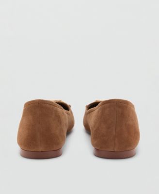 Women's Links Detail Leather Ballerina Shoes