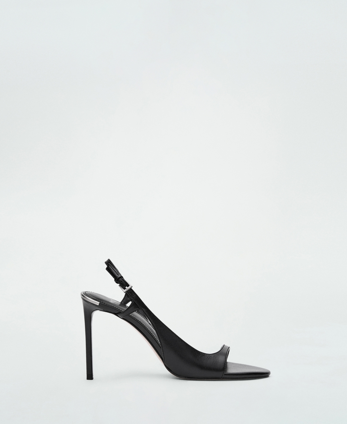 Mango Women's Asymmetrical Heels Leather Sandals In Black