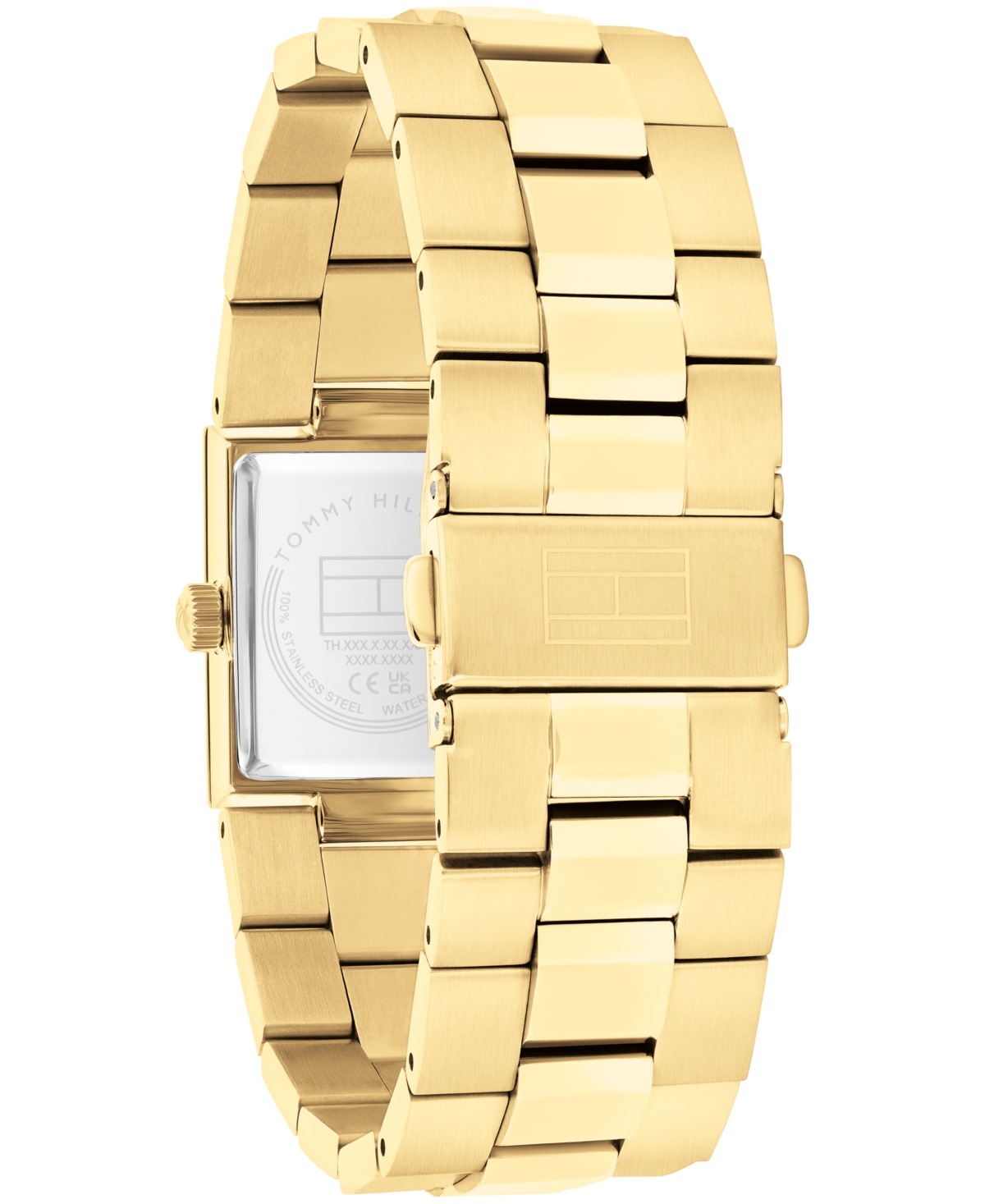 Tommy Hilfiger Women's Quartz Gold Tone Stainless Steel Bracelet Watch, 20.50mm X 25.20mm In Gold