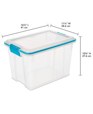 Large 20 Qt Home Storage Container Tote with Latching Lids, (18 Pack)