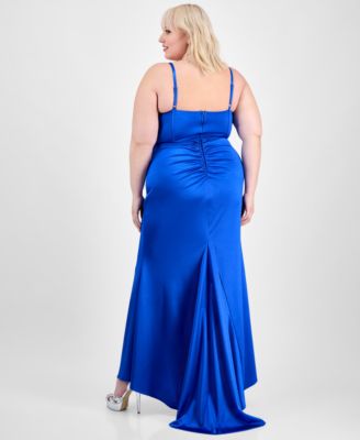 Trendy Plus Size Embellished Corset Sleeveless Gown, Created for Macy's