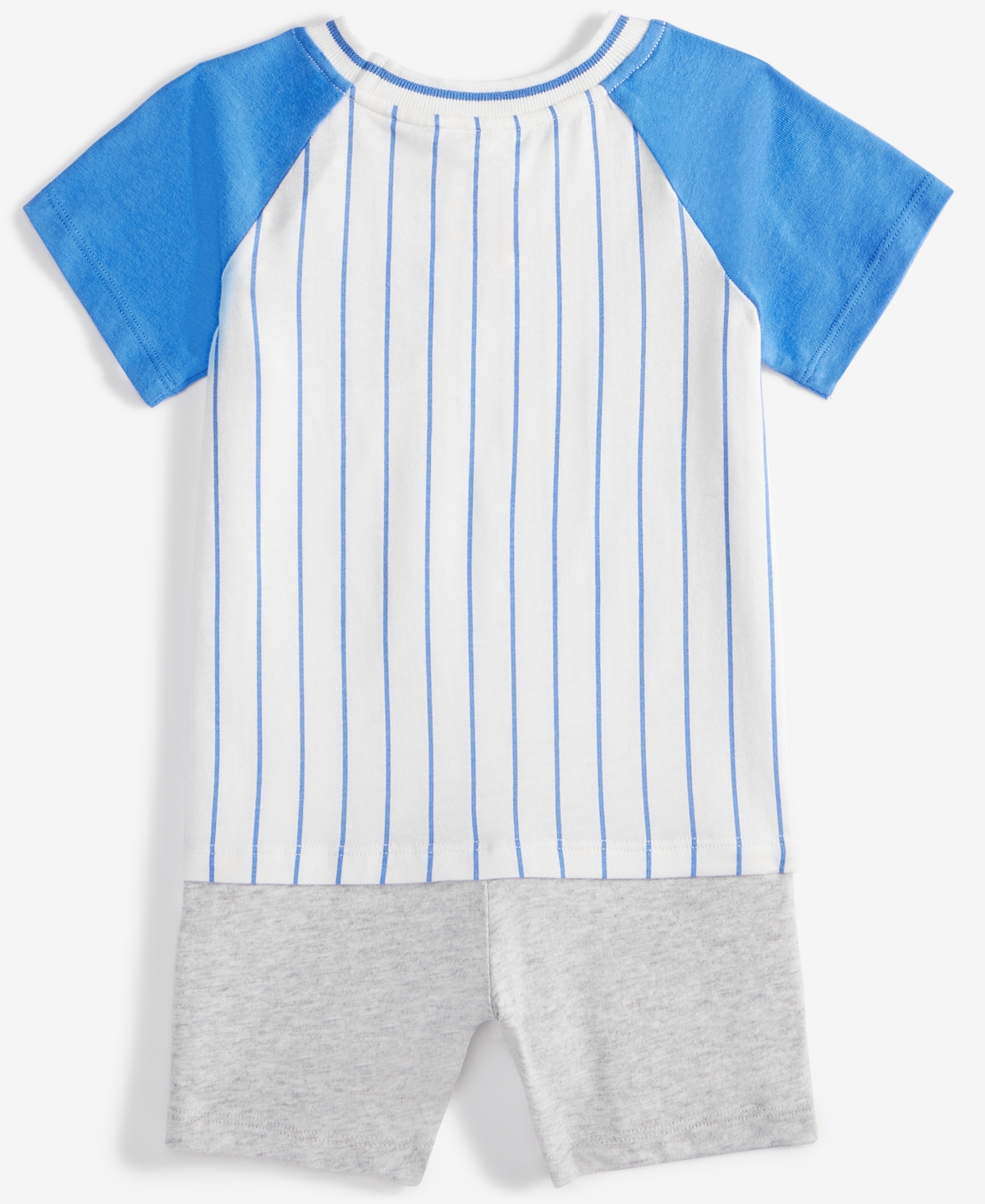 First Impressions Baby Boys Sporty Striped Sunsuit, Exclusively At Macy's In Angel Whit