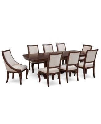Nelman 9-Pc. Rectangular Dining Set (Table, 6 Side Chairs & 2 Host Chairs), Created for Macy's