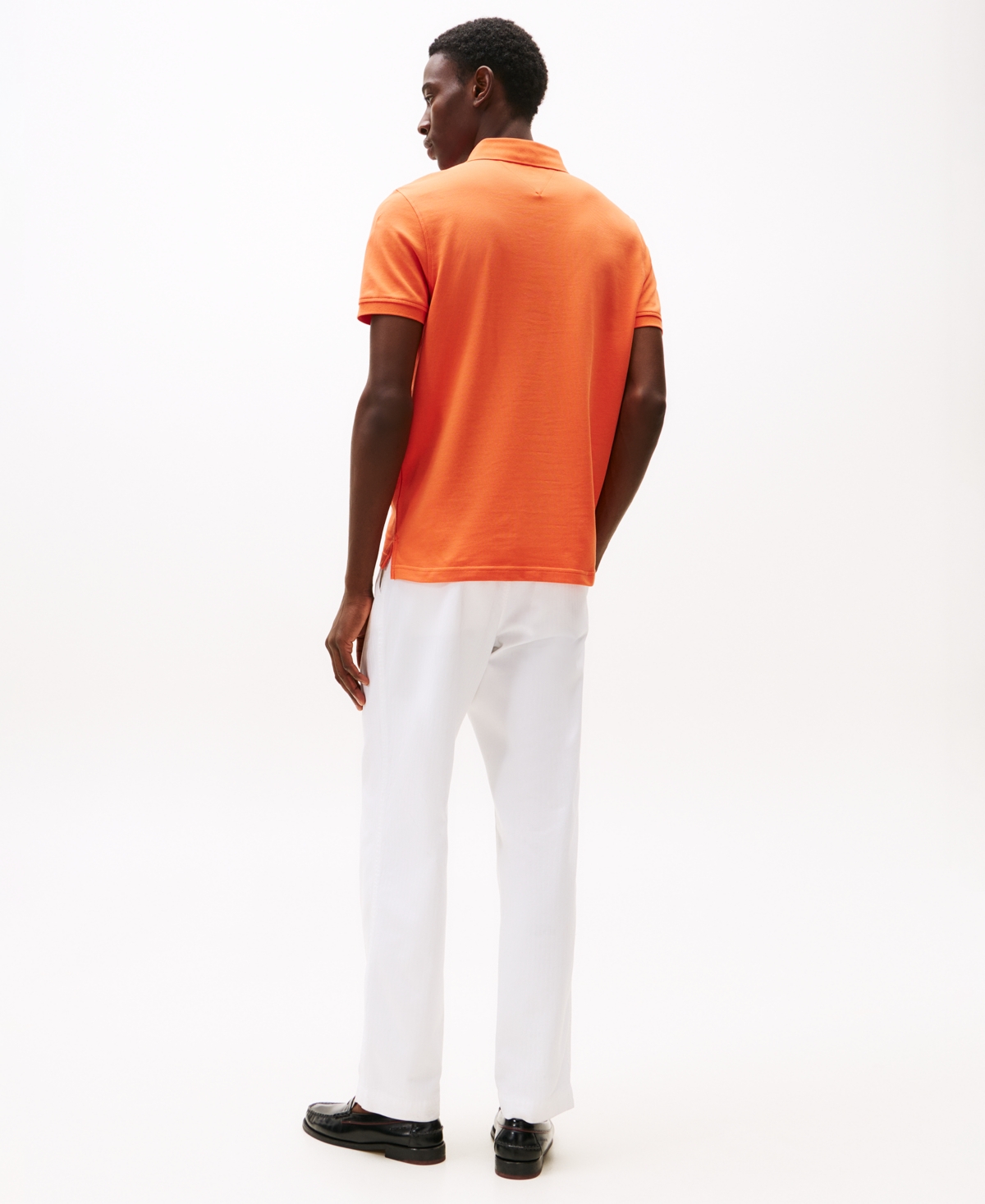 Tommy Hilfiger Short-sleeved Polo Shirt In Brilliant Orange