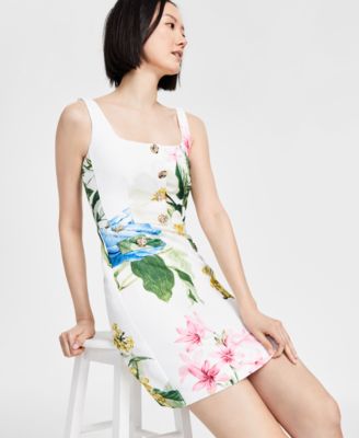 Women's Floral Print Sleeveless Sheath Dress