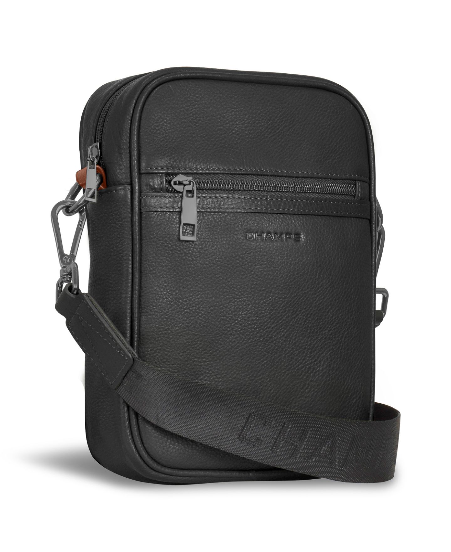 Сумка CHAMPS Onyx Vertical Leather Cross Body, цвет: Чёрный — фото 4