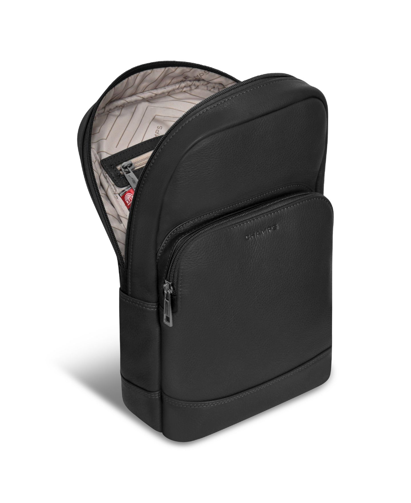 Сумка CHAMPS Onyx Leather Sling, цвет: Чёрный — фото 6