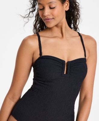 Women's Textured Shirred One-Piece Swimsuit
