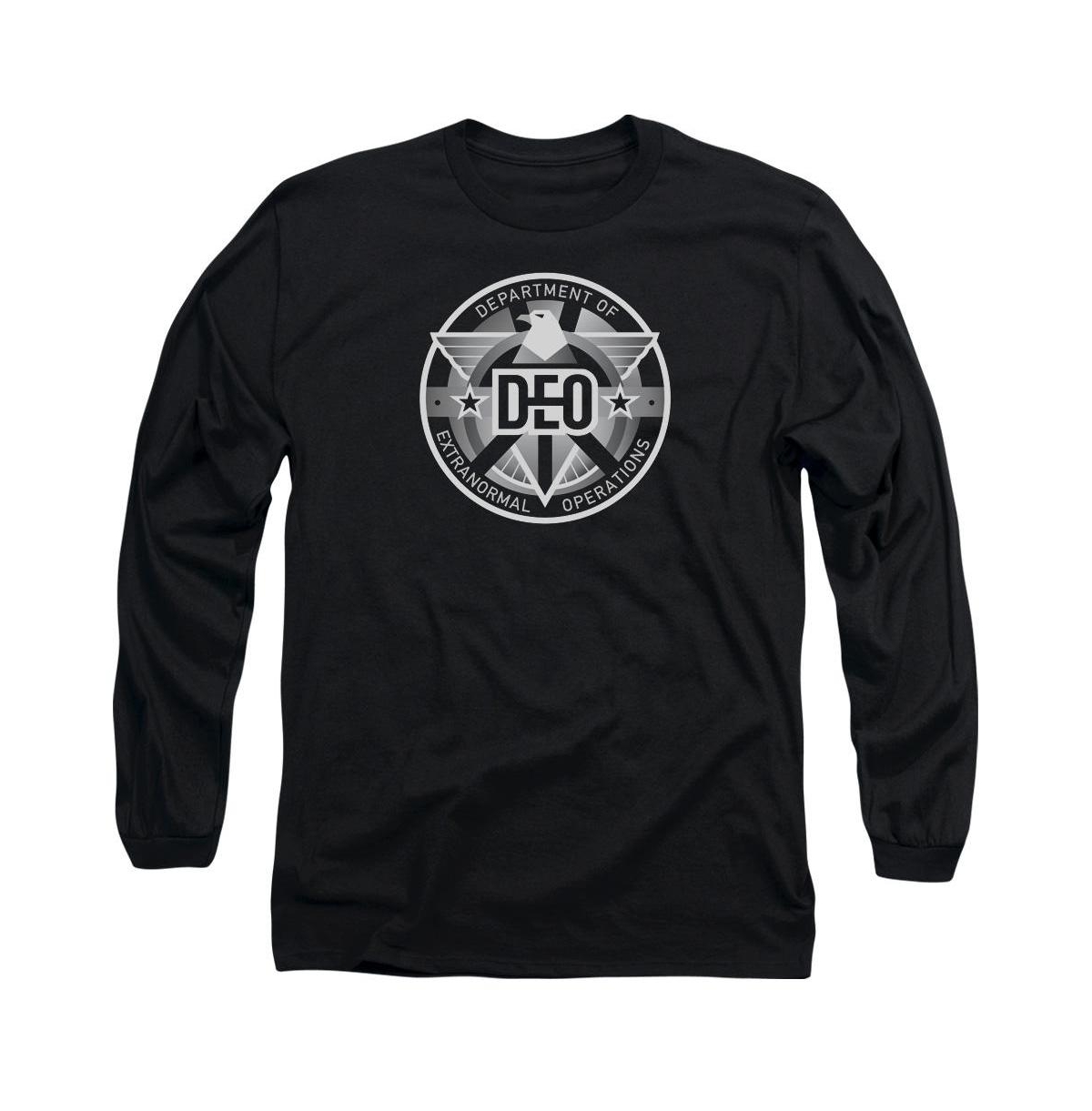 Men's Deo Long Sleeve Adult Tee / T-Shirt - Black