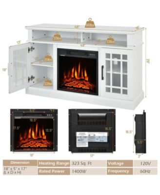 48 Inch Electric Fireplace TV Stand with Cabinets for TVs Up to 50 Inch