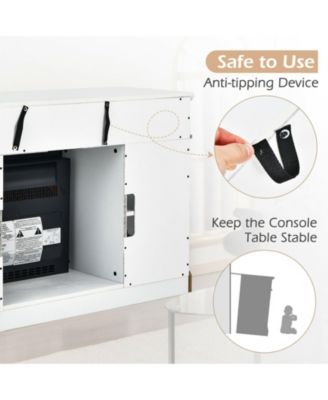 48 Inch Electric Fireplace TV Stand with Cabinets for TVs Up to 50 Inch