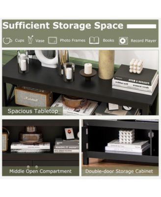 TV Stand Entertainment Center with Charging Station for TVs up to 50 Inch