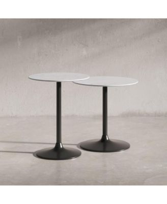 Camille Solid Marble and Iron Modern Luxury Accent Tables
