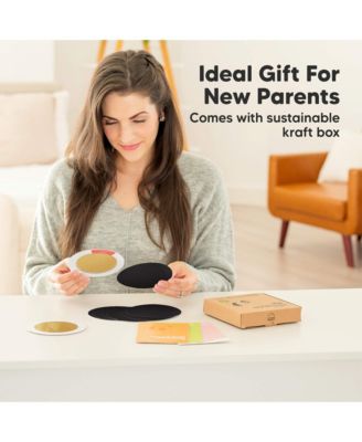 2pk Round Inkless Ink Pad for Baby Hand and Footprint Kit, Clean Touch Dog Paw, Dog Nose Print Kit, Baby & Pet Safe