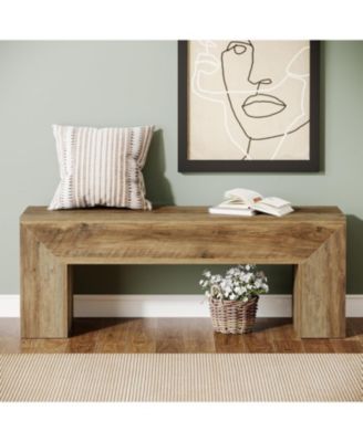 47" Farmhouse Wooden Bench – Perfect for entryway, dining room, hallway, or bedroom. Easy assembly