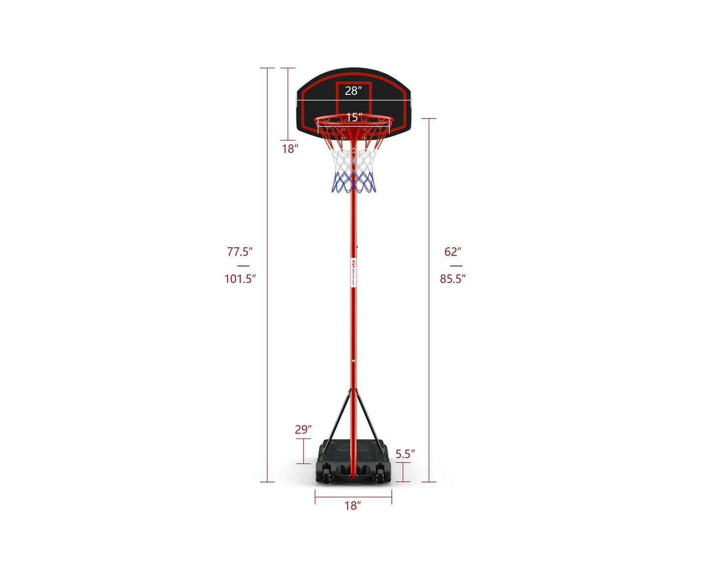 Детская игрушка KUYOTQ Portable basketball hoop with backboard and wheels — фото 3