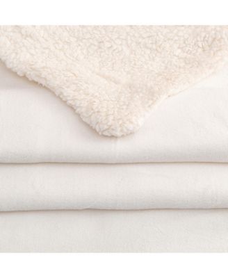 Velvet Plush Reversible Sherpa Throw Blanket