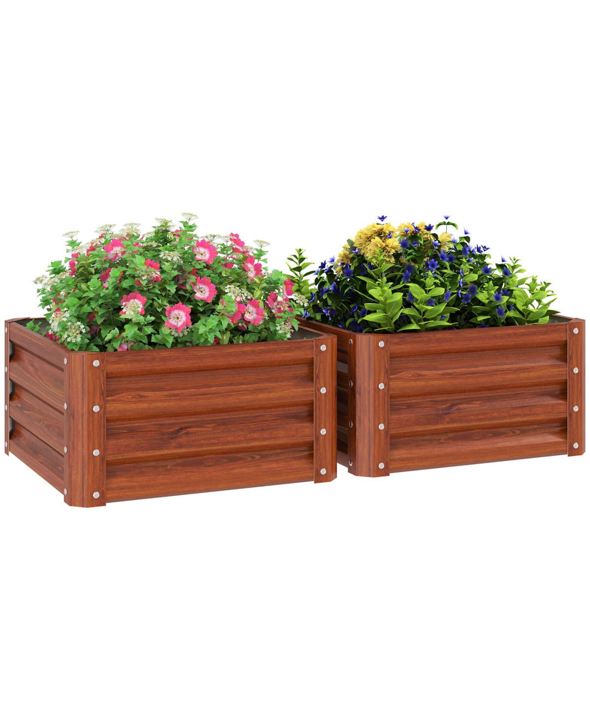 23.5&#x22; Raised Wall Garden Planet Beds for Vegetables and Flowers - Brown