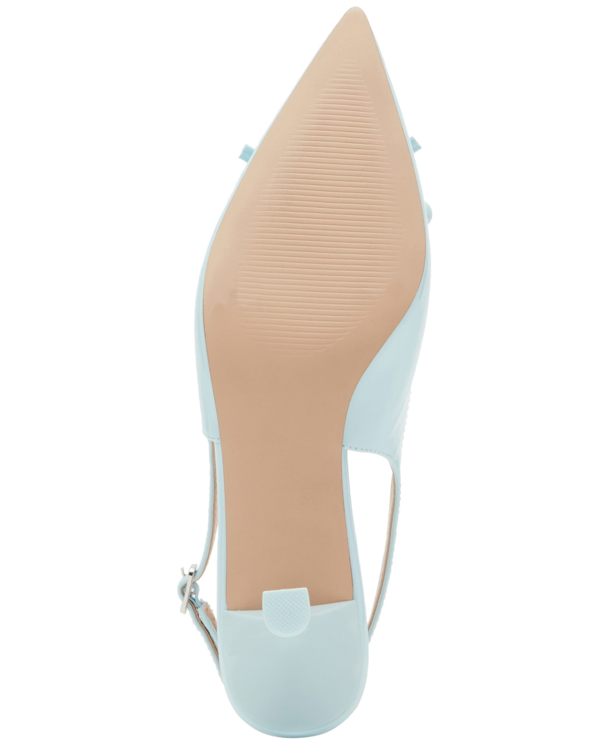 Madden Girl Vogue Bow Slingback Kitten-heel Pumps In Ice Blue Patent