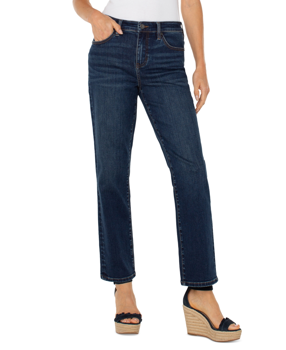 Shop Liverpool Los Angeles Petite Liv Straight Jeans In Gleason
