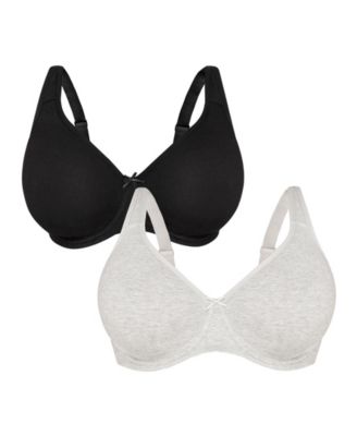Women's Fit for Me Collection: 2-Pack Unlined Underwire Bra-Cotton Comfort & Pinch-Free Straps