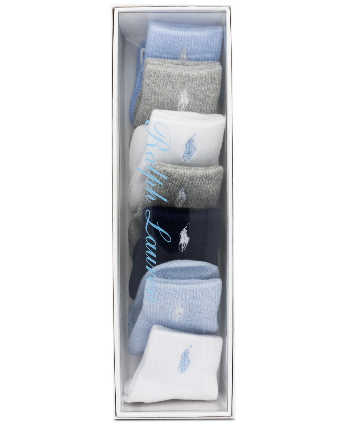 Polo Ralph Lauren Baby Boys Polo Baby Essential Socks, Pack Of 7 In Blue