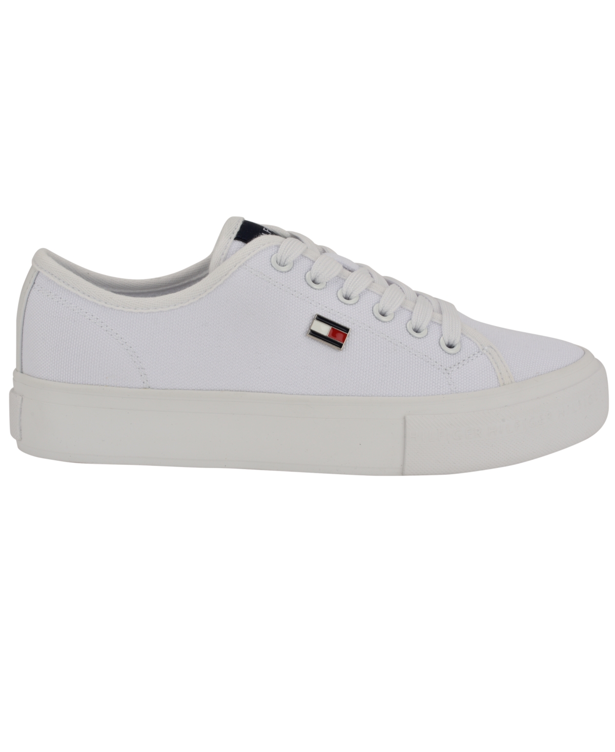 Tommy Hilfiger Women's Aressa Flag Lace-up Sneakers In White
