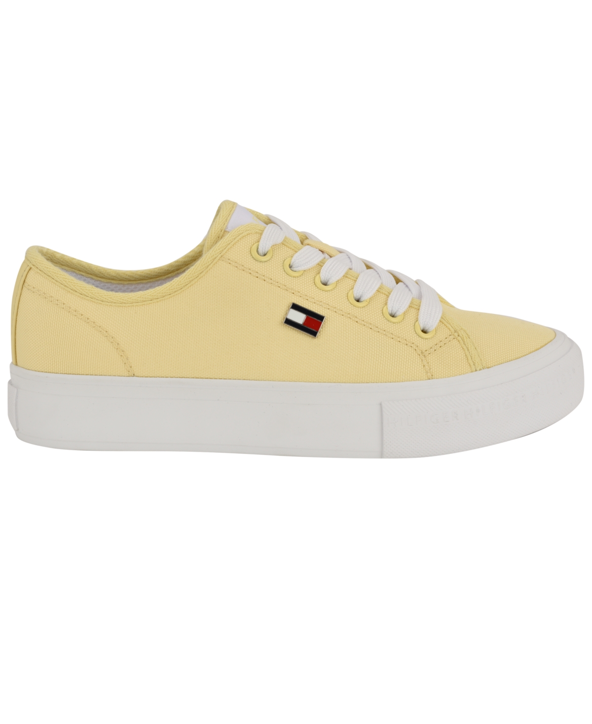 Tommy Hilfiger Women's Aressa Flag Lace-up Sneakers In Yellow