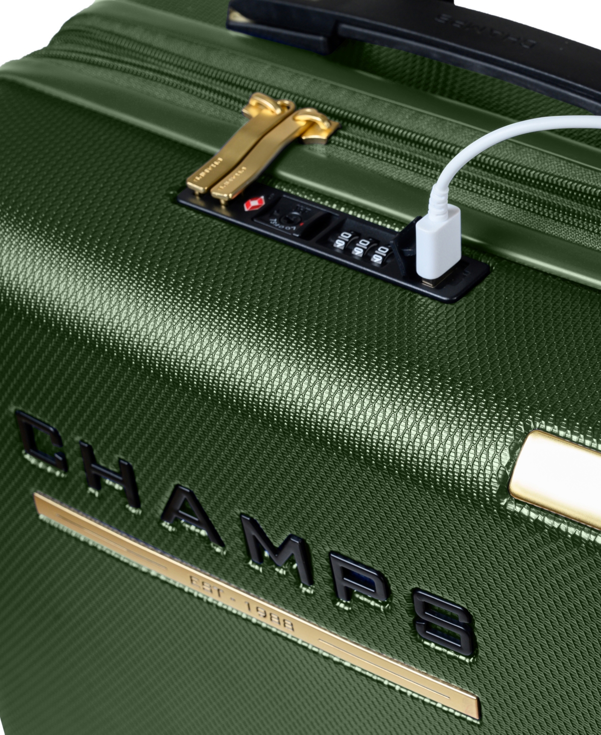 Champs 3-piece Luxe Ii Collection Hardside Luggage Set In Green