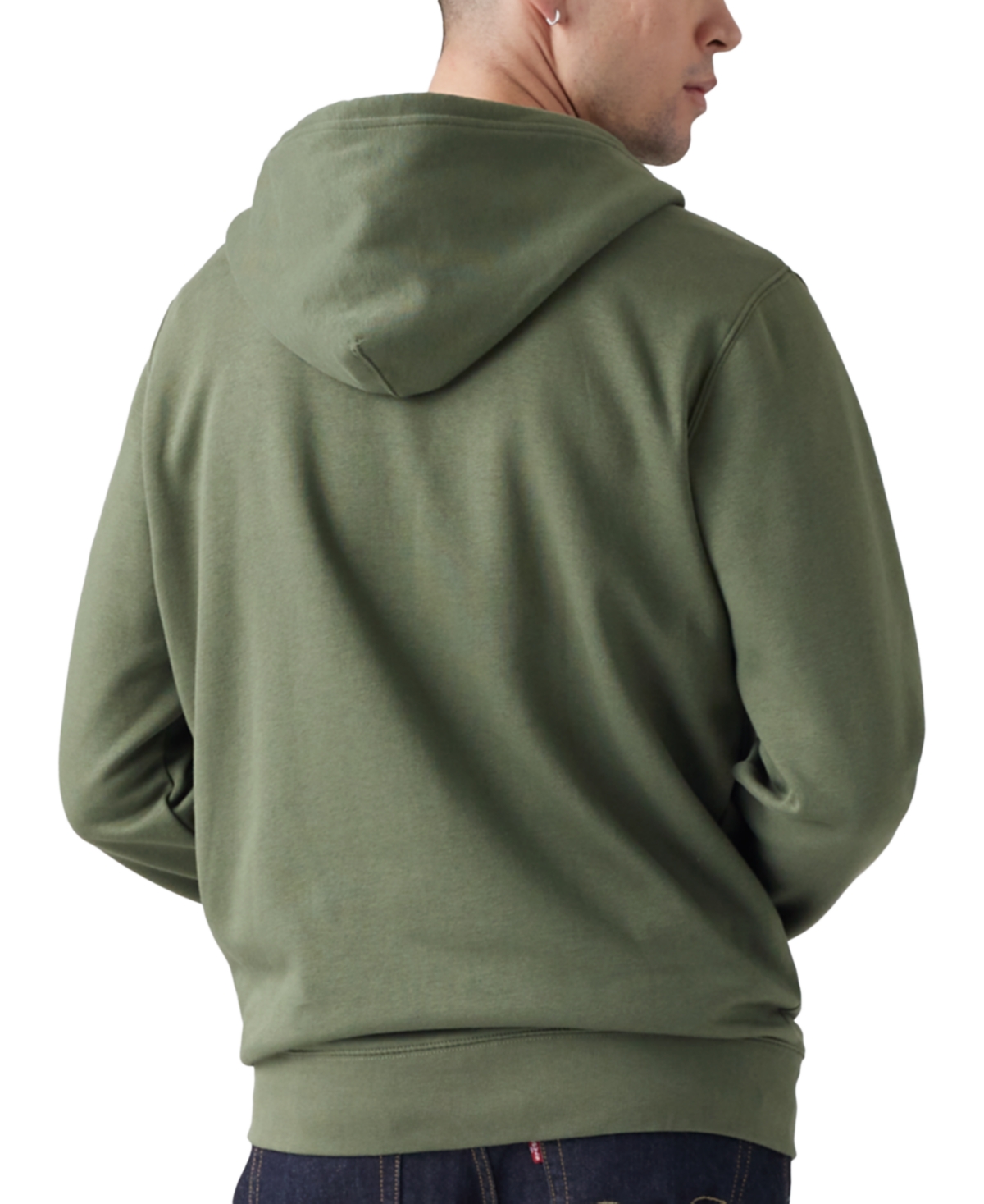 Levi's Men's Non-graphic Zip-up Standard Fit Hoodie In Thyme