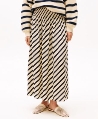 x Sofia Richie Grainge Women's Brenton Striped Drop-Waist Maxi Skirt