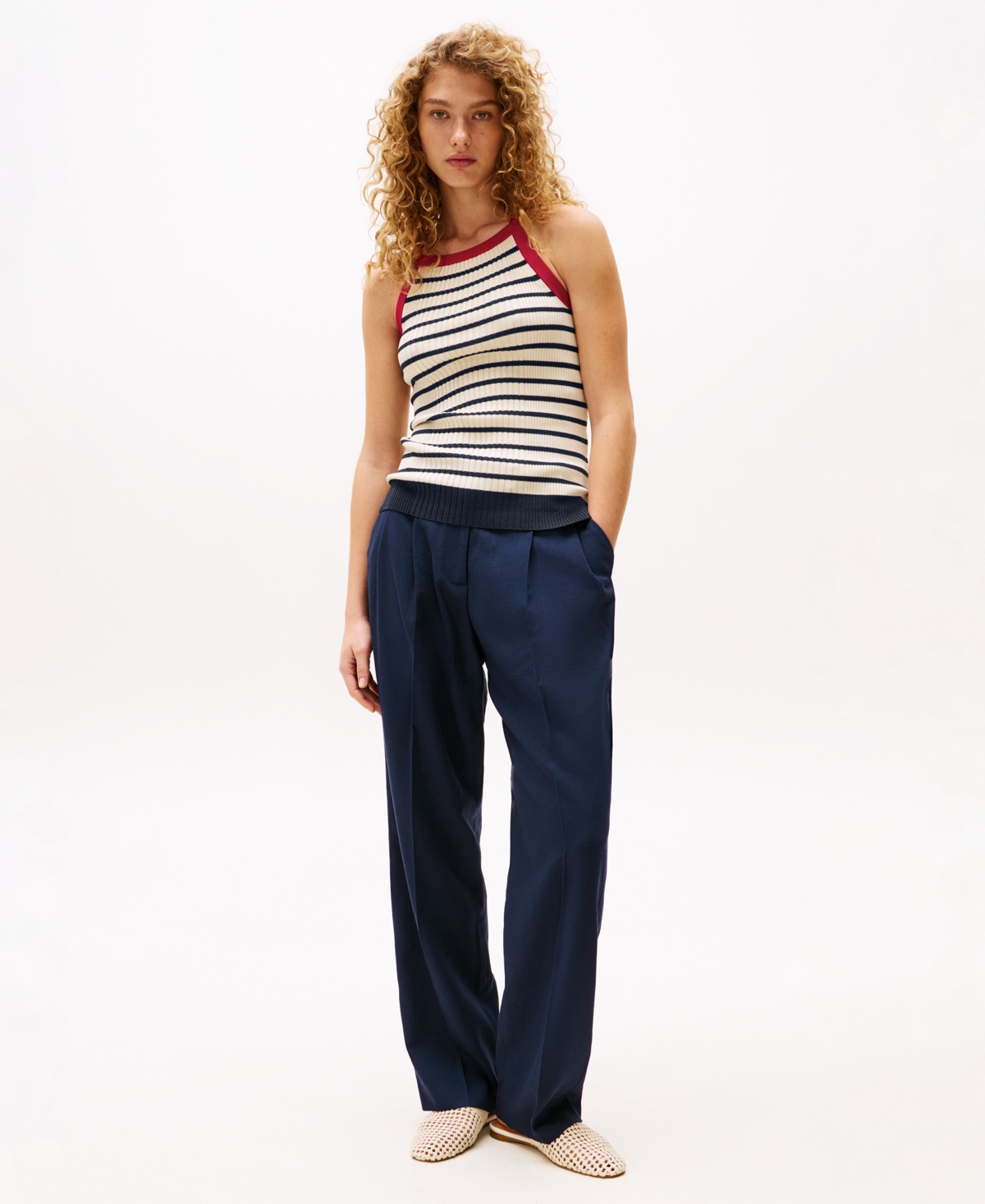 Tommy Hilfiger X Sofia Richie Grainge Sleeveless Knitted Top In Navy