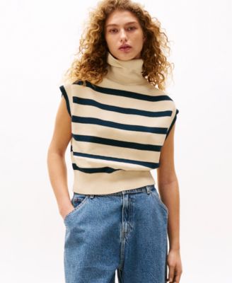 Tommy Hilfiger - Women's Breton Striped Sleeveless Sweatshirt